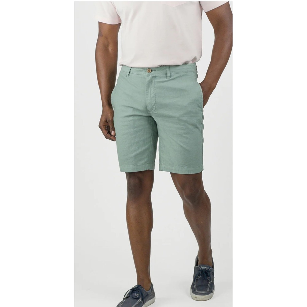 Tailor Vintage Mens 34 Green‎ Greenwich 9" Inseam Slim Fit Comfort Shorts